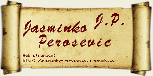 Jasminko Perošević vizit kartica